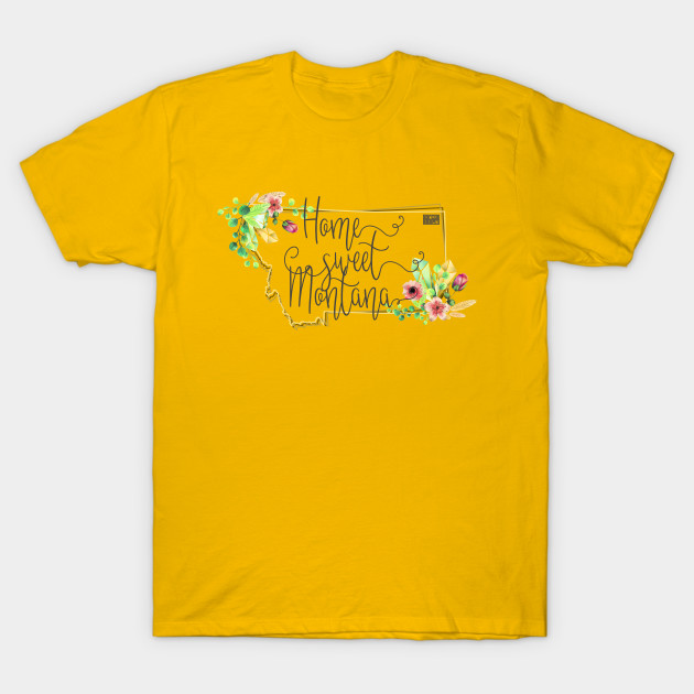 Floral Home Sweet Montana US State Pride Proud 406